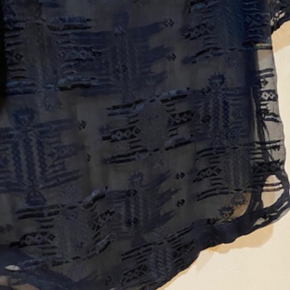 Rachel Mara Embroidered Chiffon Silk Top / Tunic - Picture 5 of 6